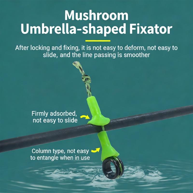 Pack of 10 Efficient Ceramic Guide Rings with Quality Rubber Construction for Prolonged Fishing Lifes and Reliability