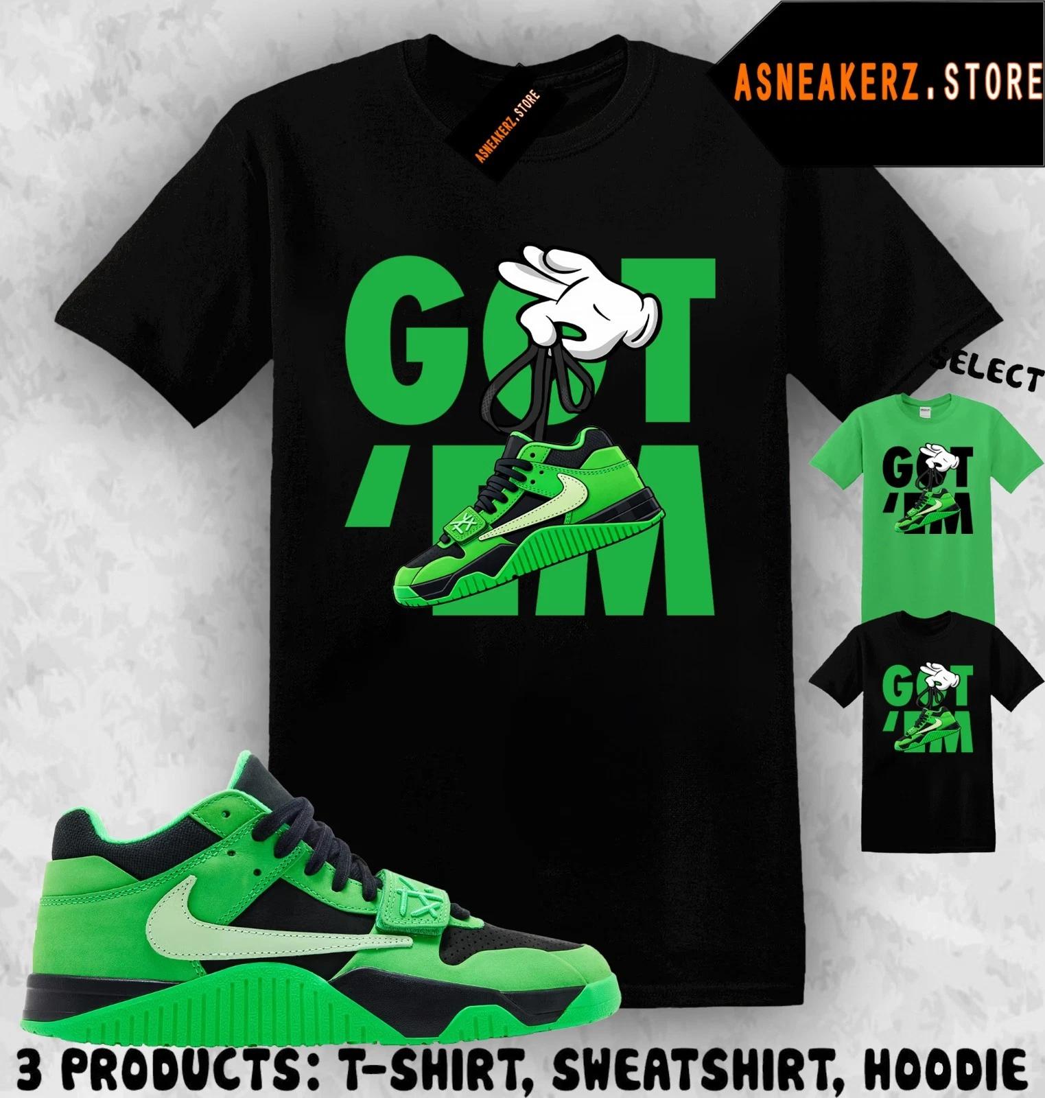 

Tee Shirt Matching Travis Scott Jumpman Jack Green Spark To Match Sneaker Got Em S