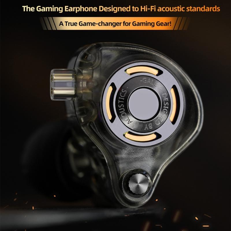 Premium Gaming Earphones Enhances Low Frequency Performances Wire Headphones Tuning Replaceable Cable Secures Fit