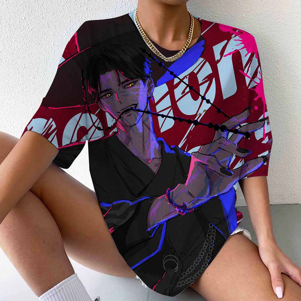 Kpop Witch Hunting Group Boys Band Members Pattern 3D Print Women's T-shirt Summer New Streetwear