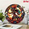 Vintage 8x8 Inch Round Dancing God Metal Tin Sign Decorative Plaque For Garden Room Pre Drilled Hole