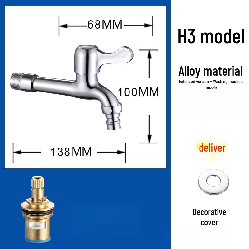 OEING Multifunctional Extended Brass Washing Machine Faucet