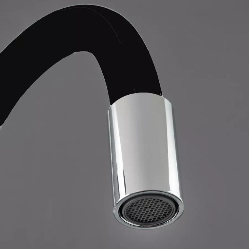 Silicone Tube Pipe Kitchen Sink Faucet Hot And Cold Water Mixer Tap 360 Degree Rotating Flexible Hose Tap Deck Mount Single Hole