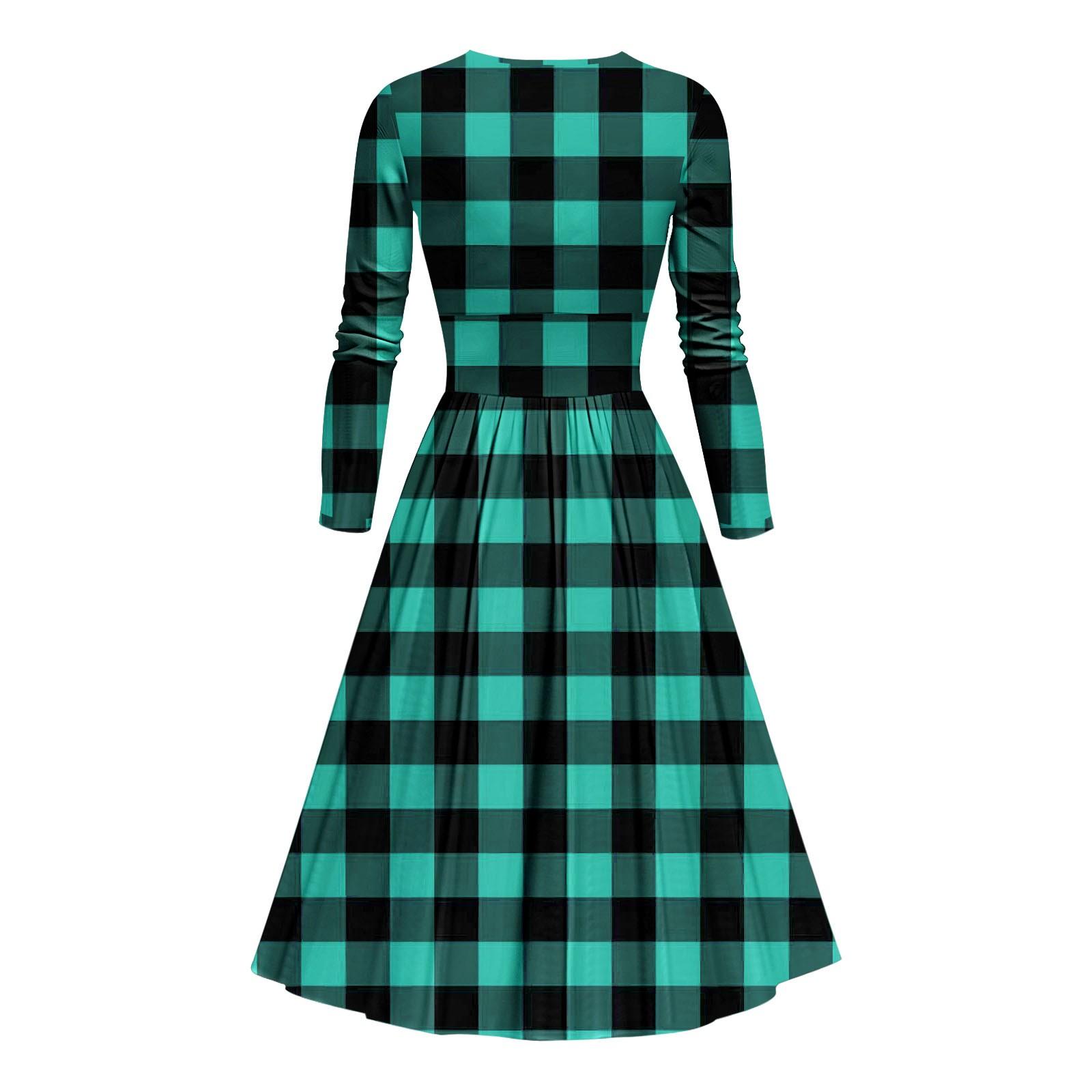 Женское модное облегающее платье с V-образным вырезом и длинными рукавами — фото 3