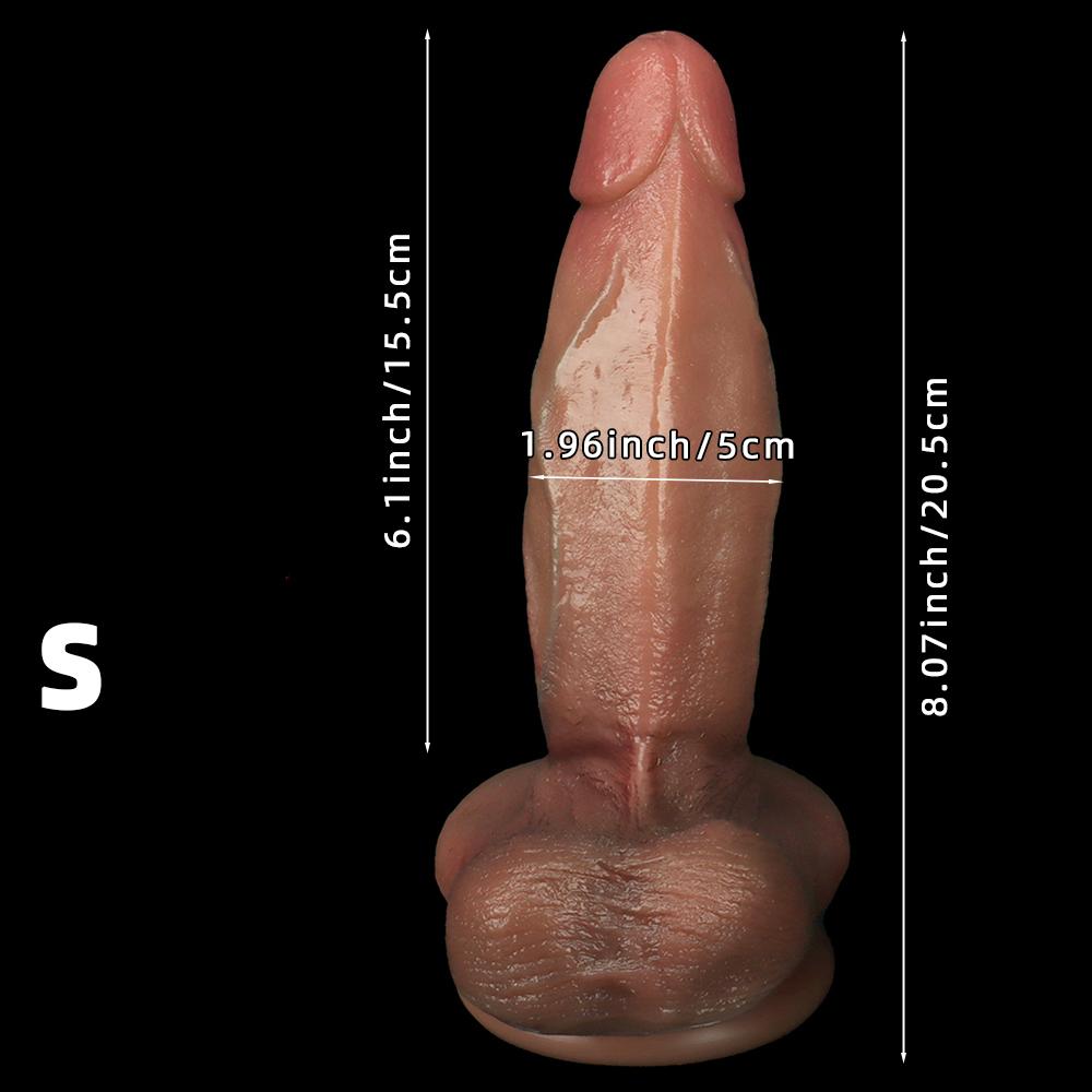 Tekuté silikonové simulační dildo s přísavkou Žena masturbátor Popruh na penis na penis Realistický penis Fisting Slave BDSM