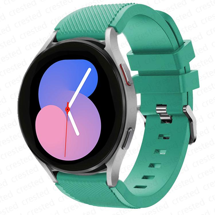 20mm/22mm Watch Strap for Samsung Galaxy Watch 4 6 Classic/5/5 Pro/46mm/3/active 2/s3/s2 Silicone Bracelet Galaxy Watch 4 Strap