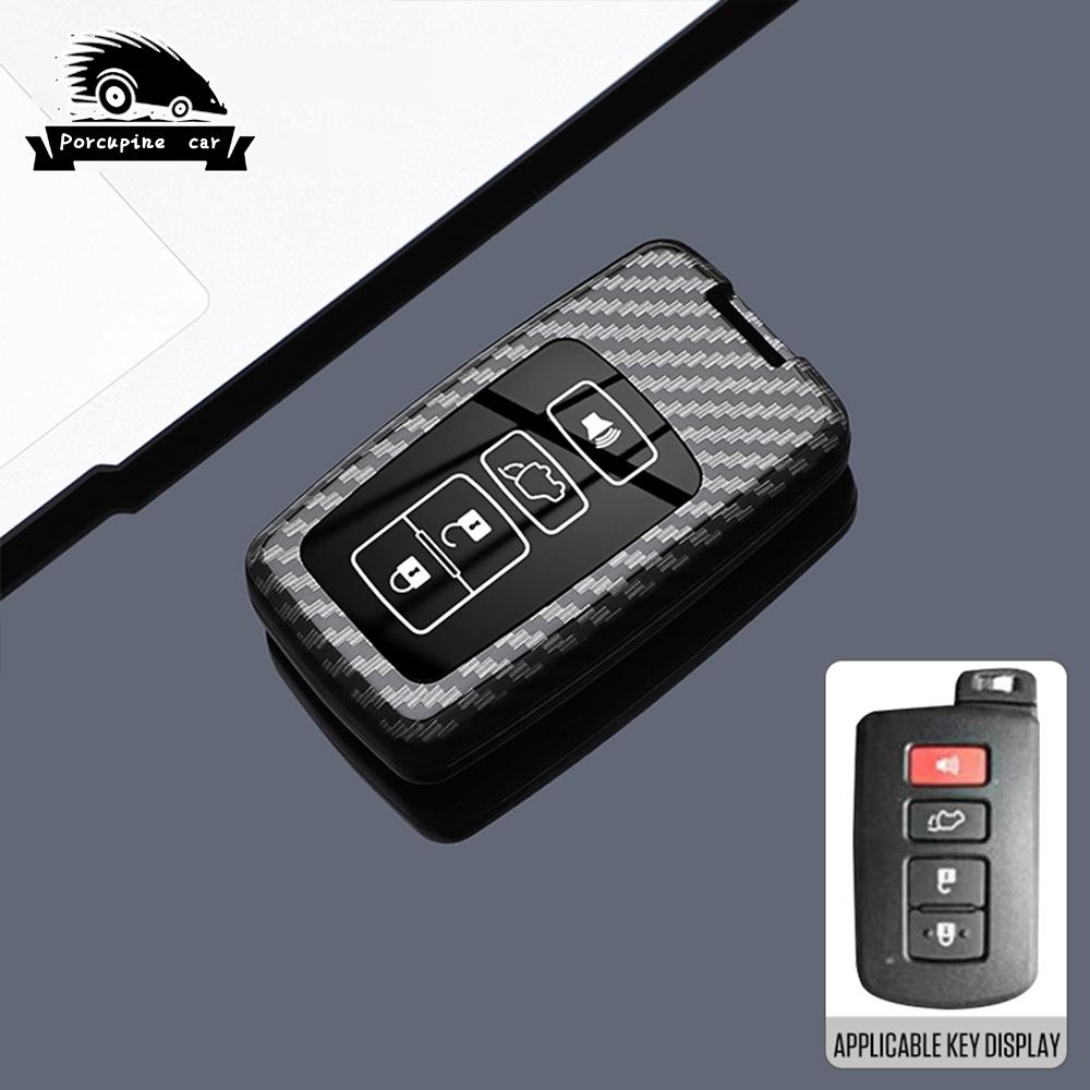

Abs Carbon Fiber 2 3 4 Buttons Car Key Case Cover For Toyota Rav4 Highlander Avalon Sequoia Tundra Tacoma 4Runner Cruise Prius