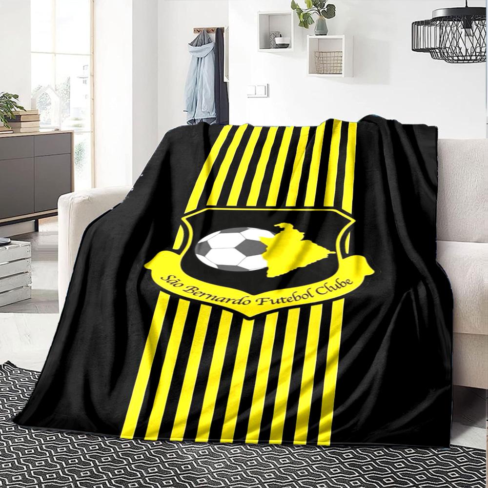 São Bernardo FC Print Flannel Blanket High Quality Warm Comfortable Cover for All Seasons Perfect for Gifts Home Decor