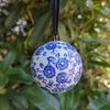 K1AE Handgefertigtes Blau-Weißes Keramik-Festivalschmuck-Set aus 6 Stück Elegante Weihnachtsdekorationen für den Baum