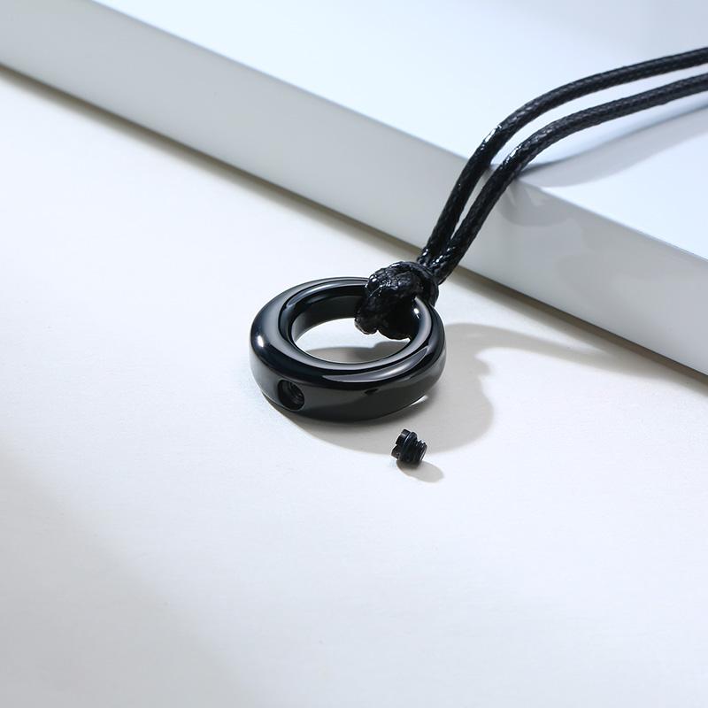 Circle of Life Eternity Love Karma Necklaces,Memorial Pendant Ashes Necklace Bracelets for Women Men,Keepsake Cremation Zircon