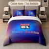 Custom Bedding Set Lyon FC Pattern, Print Name Text 1 Duvet Cover plus 2 Pillowcases Home Textile
