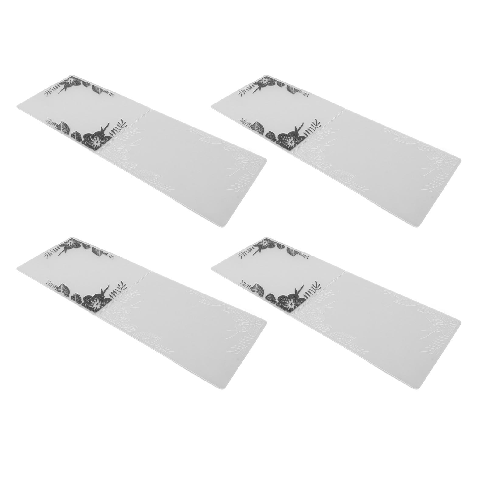 

4 Pcs Plastic Embossing Folder DIY Craft Template Folders Molds for Stamp Scrapbook Paper Cards Photo Album