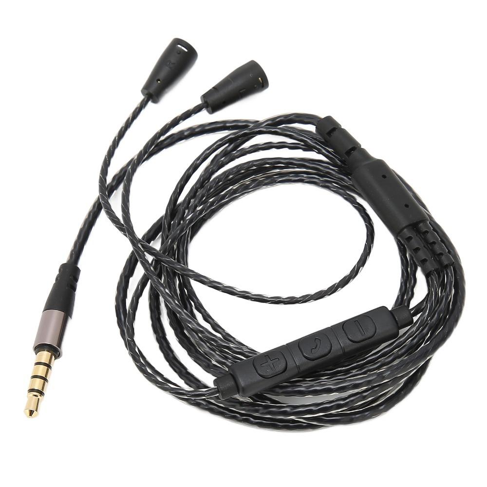 3.5mm Plug Braided Wire Headphone Replacement Cable for IE 8 IE 80 for Laptops