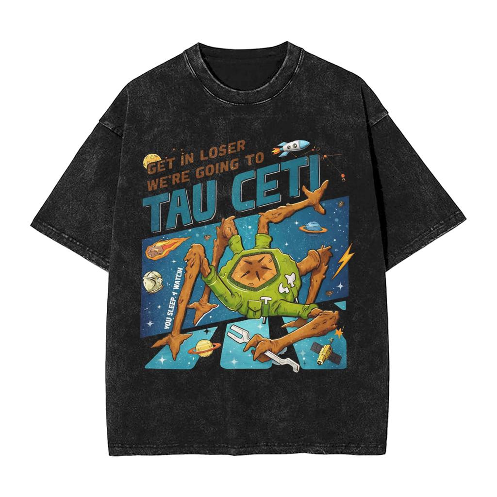 Get In Loser Were Going To Tau Ceti Rocky Phm Retro Project Hail Mary T Shirts Leisure O Neck Tshirts Cotton Plus Size Tops