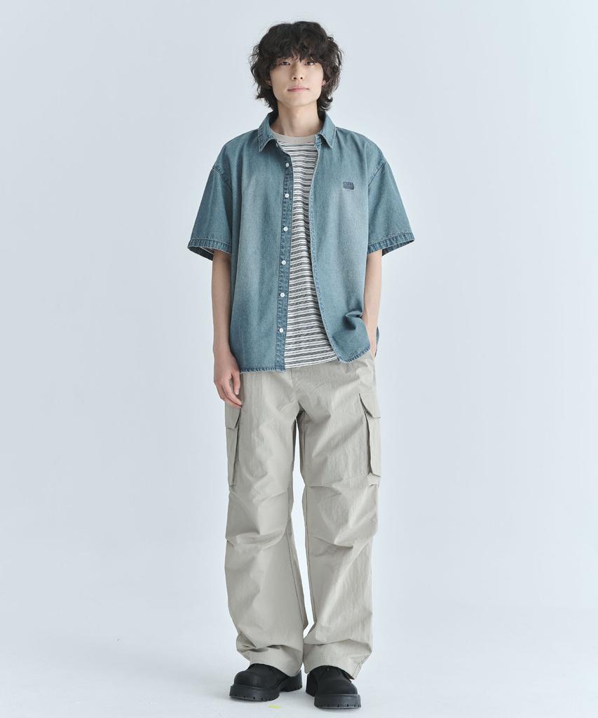 CGP Nylon Cargo Parachute Pants - Beige