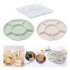 Appetizer Platter Divided Serving Tray Unbreakable Dried Fruit Snack Plate for Dessert