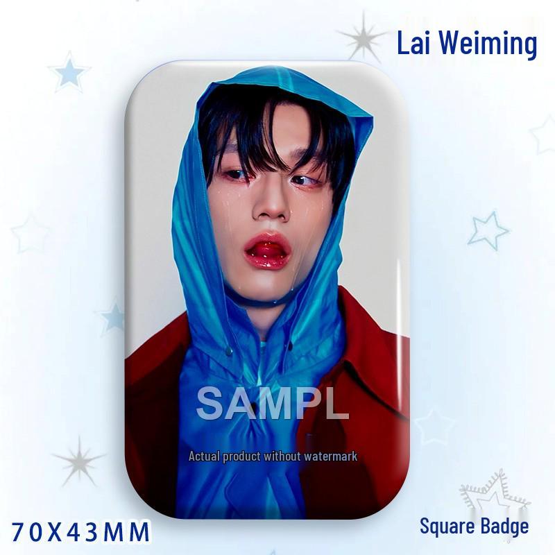Lai Weiming Baji Laser Stern Idol Unterstützung Anstecknadel Abzeichen Anhänger