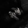 Nuevo Anillo Retro Personalizado Dominante de Dragón de Dos Cabezas para Hombres y Mujeres Punk Ajustable Hip Hop Rock Accesorios Simples
