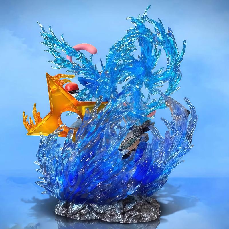 30cm Egg Studio Pokemon Ash Greninja Family Gk Action Figure Water Effect Scene Collectible Model Gift For Fans