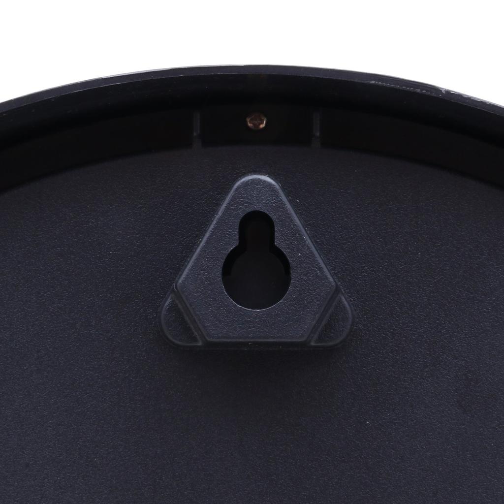 Fuji Boeki Wall Clock Diameter 25.4cm Black with Temperature and Hygrometer Sweep Continuous Second Hand Silent Bezel 26333