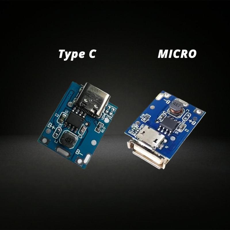 5Pieces 5VBoost Steps Up Power Supply Module Converters Module for Lithiums Battery Charging with USB Micros Port