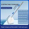 3D Retractable Aquarium Fish Net - Stainless Steel Handle, Lightweight PE Mesh for Tropical Fish - Extendable Fishing Net for Aquariums
