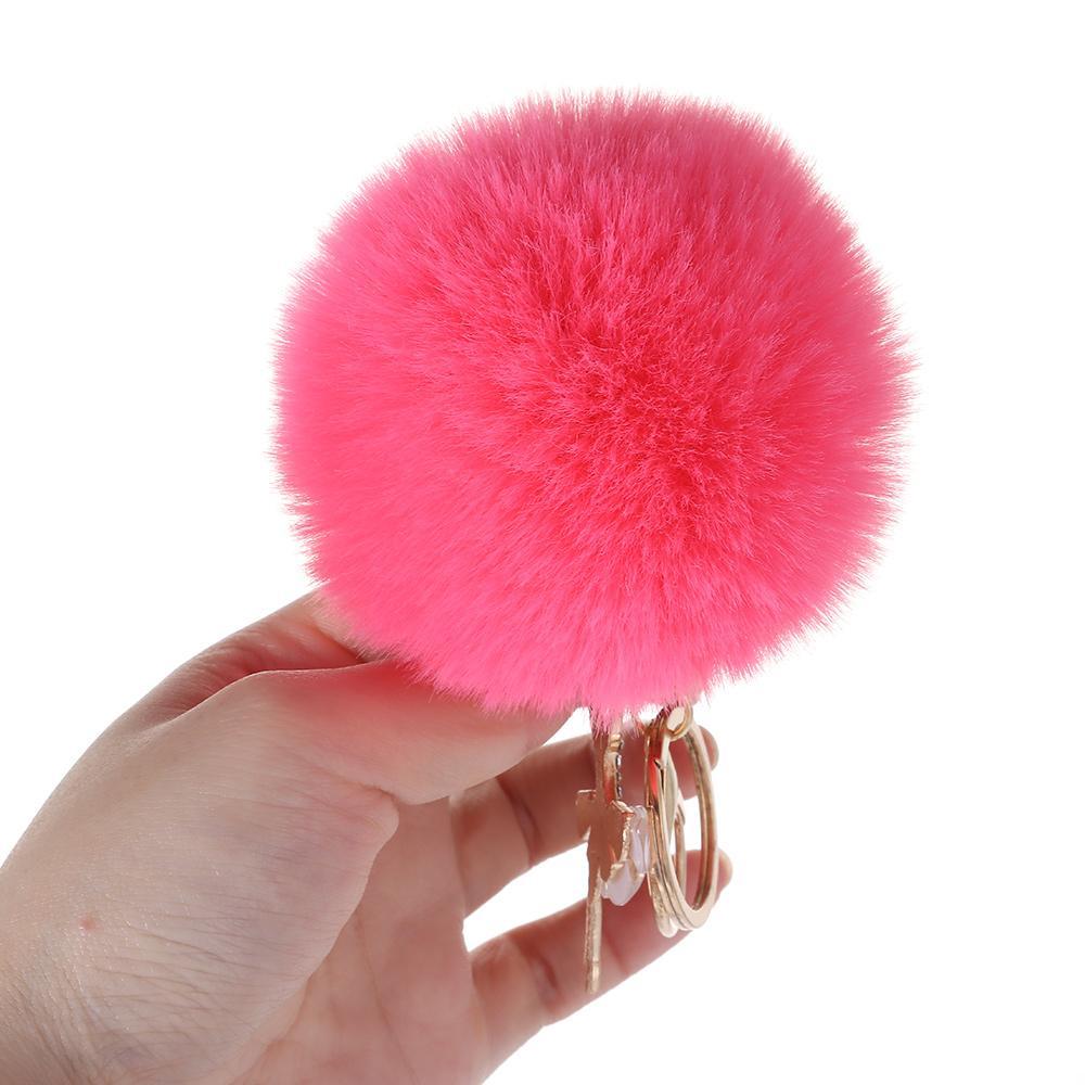 Accessories Faux Rabbit Fur Car Pendant Angel Keychain Key Buckle Ballet Dancing Girl Keyring