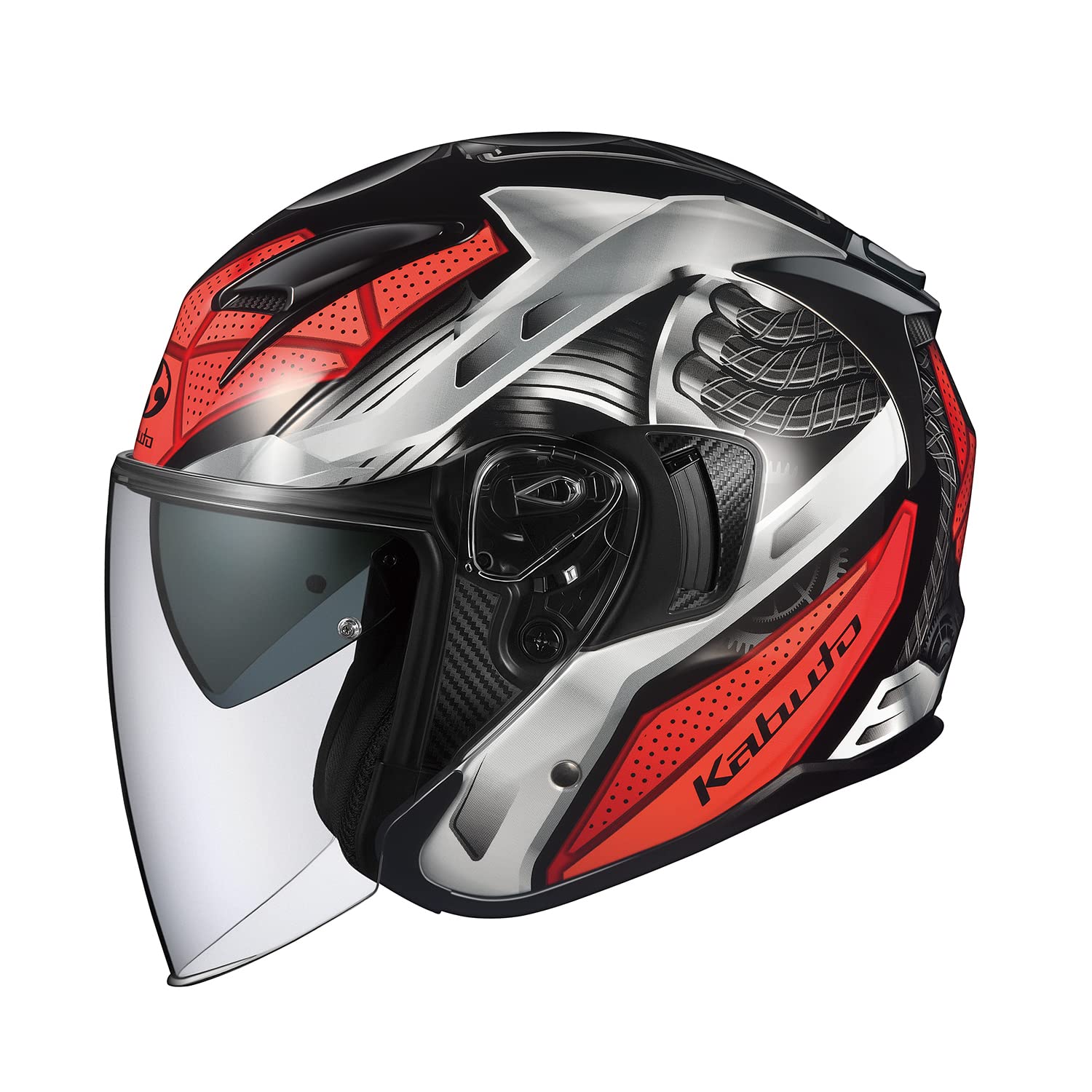 

OGK KABUTO Motorcycle Helmet Jet EXCEED SPARK Black Red (Size M)