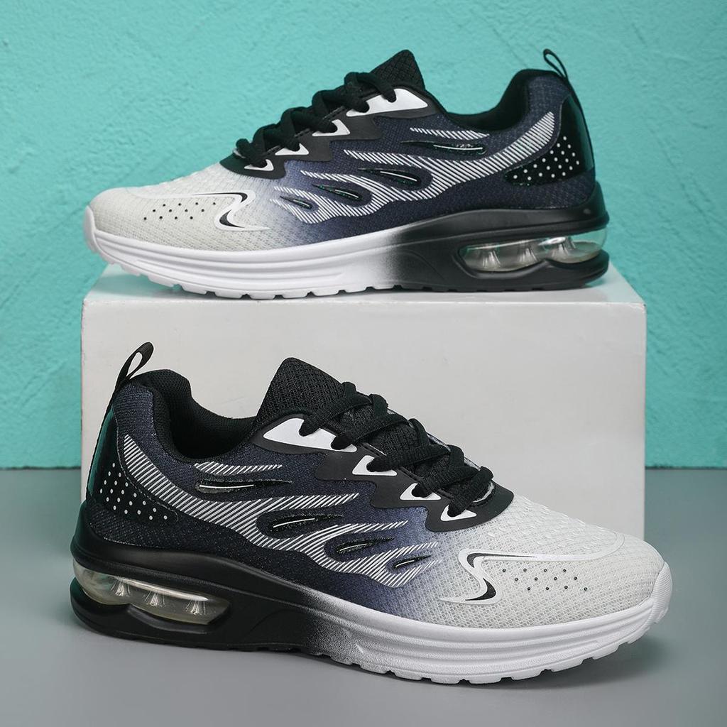 Running Women's Shoes Air Cushion Shock Absorption Running Shoes Summer Hollow Mesh Breathable Sports Lightweight Soft-soled Mot