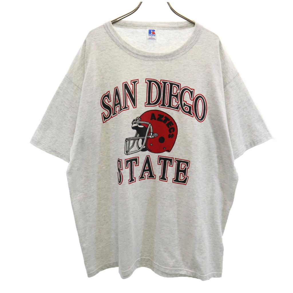Russell Athletic 90s Made in USA Old SAN DIEGO STATE College Print Short sleeve T-shirt Men's Used