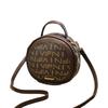 Retro Fashion Printed Shoulder Crossbody Small Round Bag Versatile Light Luxury Women's Bag