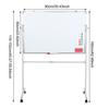 Rolling Whiteboard with Stand, Mobile Magnetic Dry Erase Board On Wheels, Adjustable Height