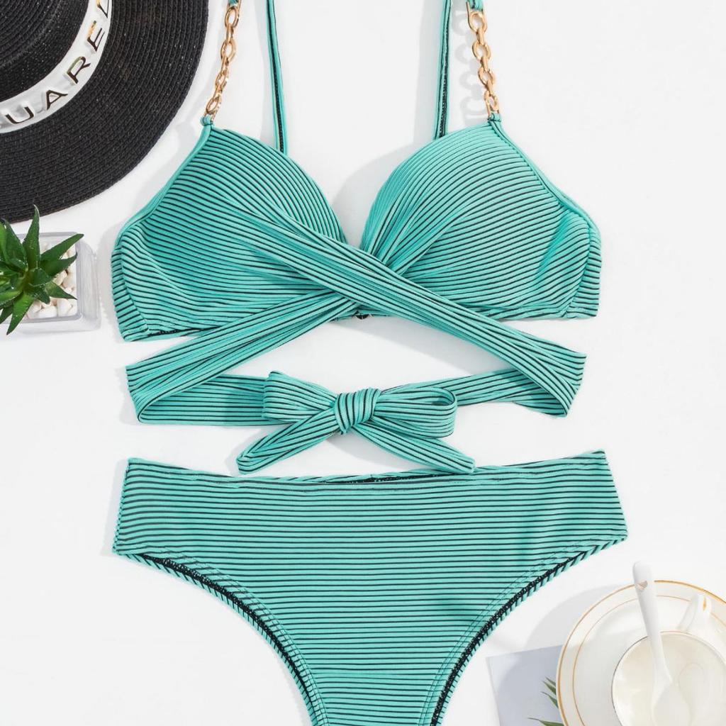 Women's European & American Snake Print Bikini - Sexy Split Swimsuit for Beach Vacation