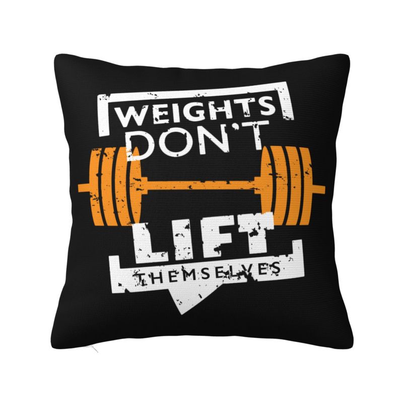 Bodybuilding Gym Throw Pillow Case cm Sofa Fitness Muscle Cushion Cover Soft Polyester Pillowcase Doublesided Printing