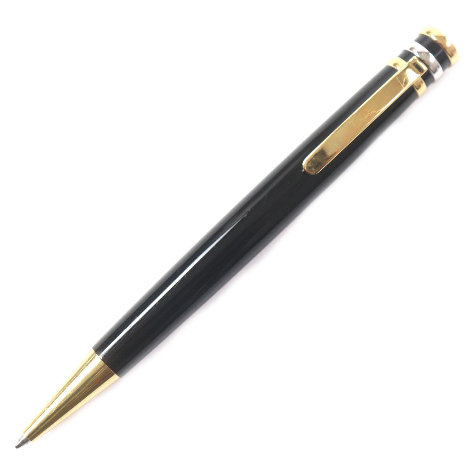 

Very Good Cartier Ballpoint pen Trinity Engraved logo twist fastening black mens Used