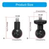 Confezione da 4 adattatori a testa sferica da 17 mm con vite da 1/4 di pollice per action cam, DSLR, supporto per telefono e tablet