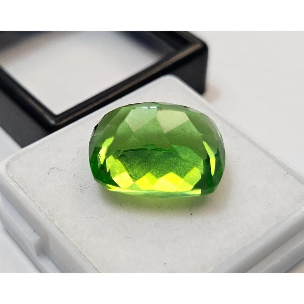 Natural Green Peridot Cushion Cut 10-11 Ct Beautiful Certified Loose Gemstone
