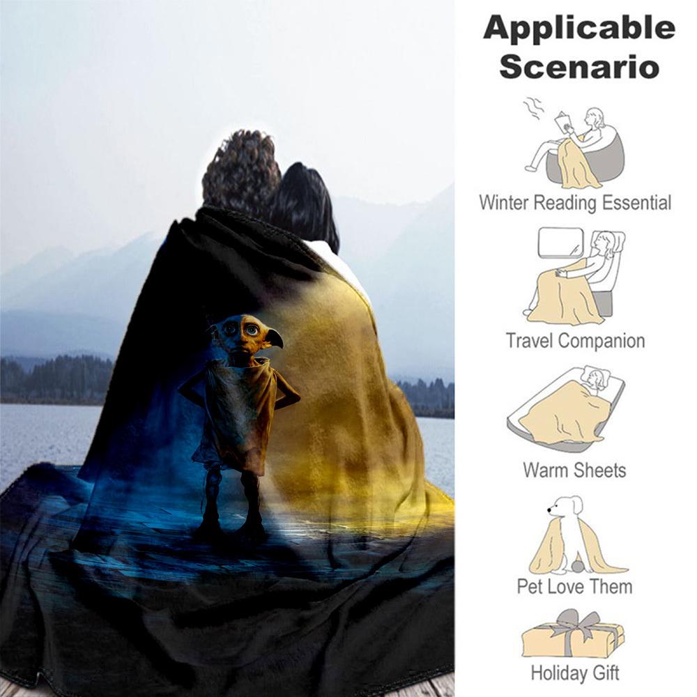 1pc dobby harry potter house elf Outdoor Flannel Throw Blanket All Season Soft Warmth,Home Decor 1031194