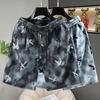 Men's Plus Size Tie Dye Graphic Casual Shorts – Elastic Waist Drawstring Loose Fit Summer Shorts (5XL-11XL)