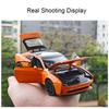 1:32 Challenger SRT Hellcat Police Car Model Toy Pull Back Sound Light Doors Opened Vehicle Models for Boys Collection Gifts