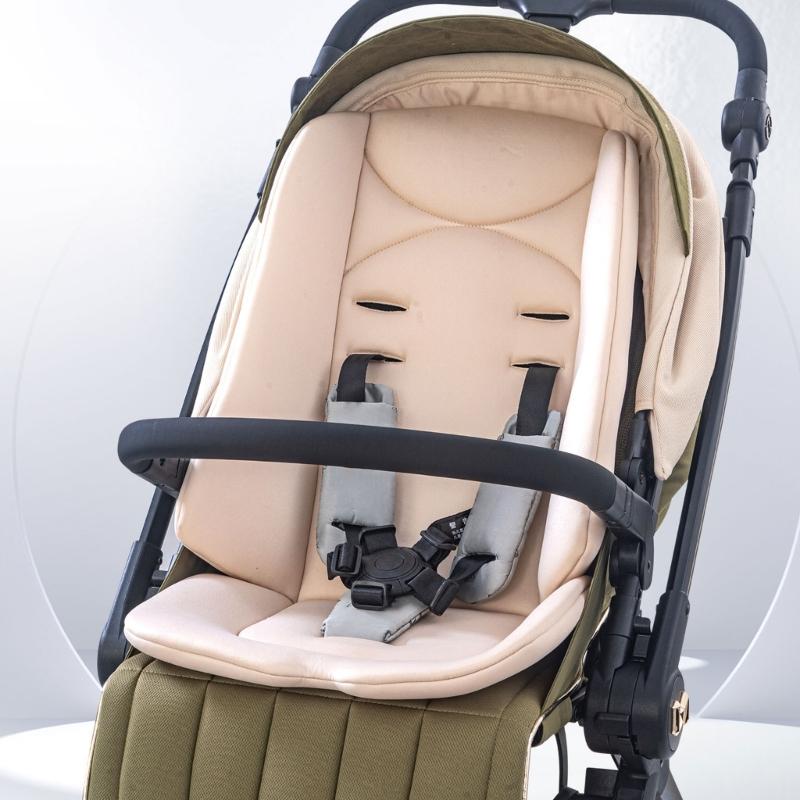 Machine Washable Infant Strollers Cushion Comfortable Cotton Seat Pad Multiple Fasteners Hole For Most Carriages