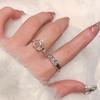 Open Chic Toe Heart Ring In Copper With Stunning Pink Diamonds For Modern Women