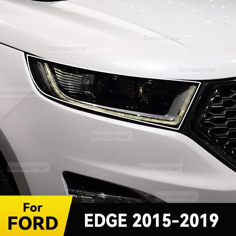 For FORD EDGE 2015- 2018 2017 Car Headlight Protective Cover Film Front Light Transparent TPU Headlamp Accessories