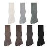 Male Autumn and Winter Leisure Sports Sweat Absorption Antibacterial Deodorization in The Tube Five Finger Socks