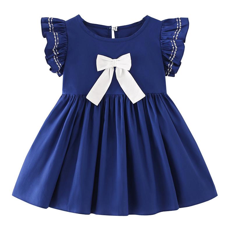 2025 Girls' Bow Princess Dress - Medium & Large Children's Skirt