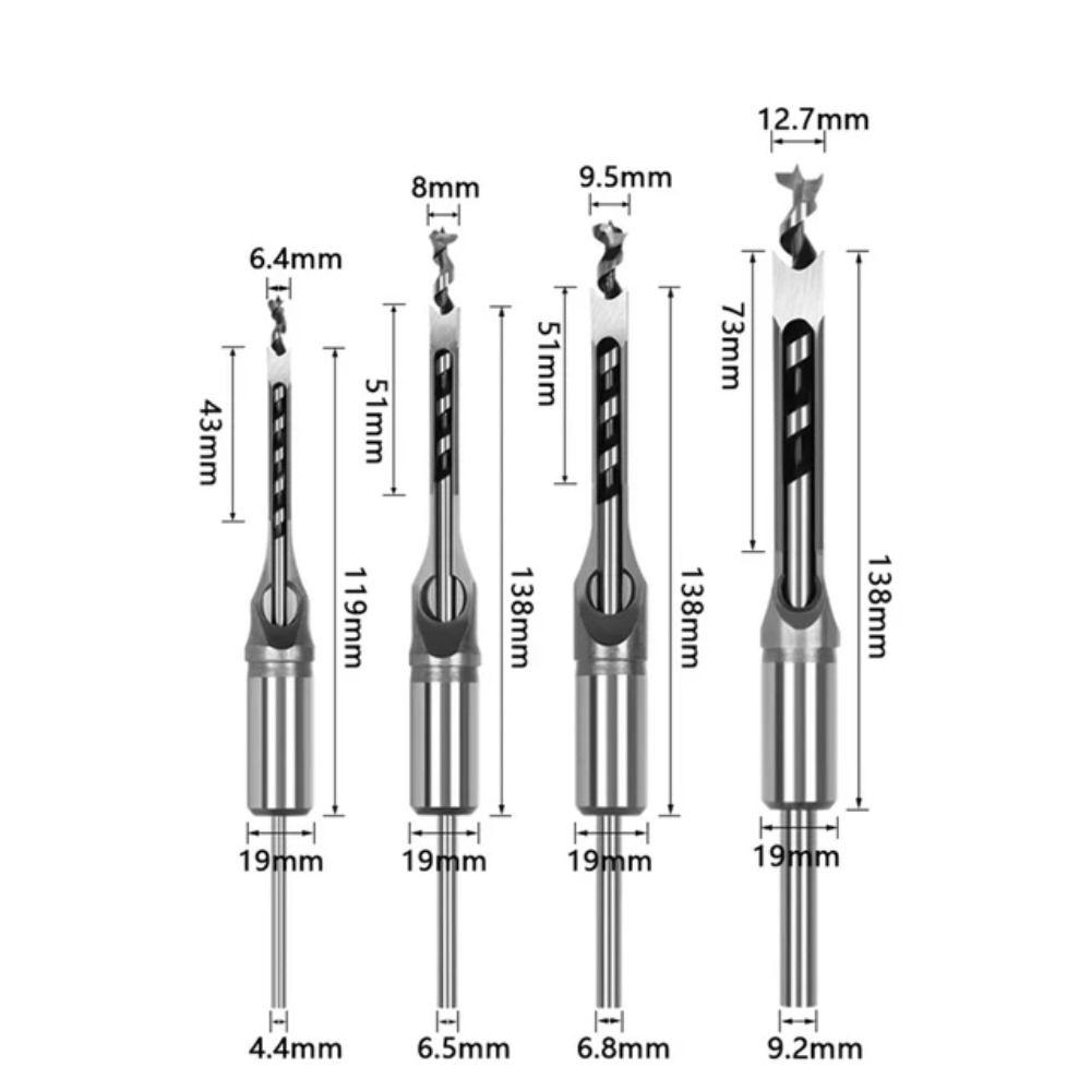 High Hardness Square Hole Drill Bits High Speed Steel Machine Drill Bits  Woodworking Drill Tools