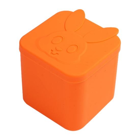 Silicone Bear Bunny Dips Containers Salad Dressing Container Condiment Snacking Box with Lids Food Safe Lunchbox Organizer for Kids