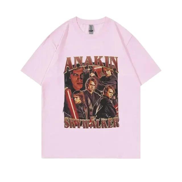 

Creative Anakin Skywalker Vintage TShirt Unisex Women Crew Neck Pure Cotton T Shirts Short Sleeve Tees Plus Size Clothing Tops S