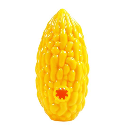 

Pet Toy Interactive Puzzle Food Leakage Design Bite-Resistant Chew Toy Simulated Bitter Melon Shape Washable Teeth Cleaning Puppy Toy