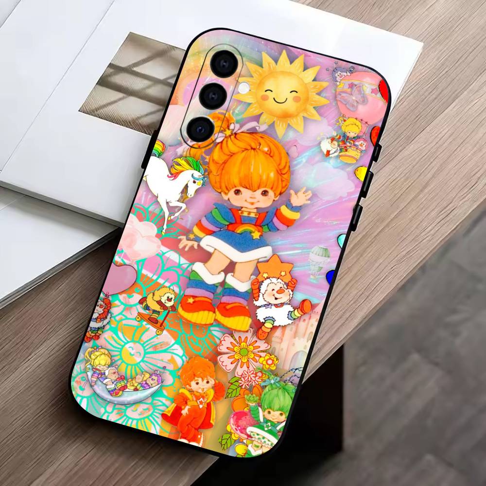 Color Kids Rainbow Brite Phone Case For Samsung Galaxy A73,A72,A71,A70,A53,A52,A51,Others Soft Black Cover